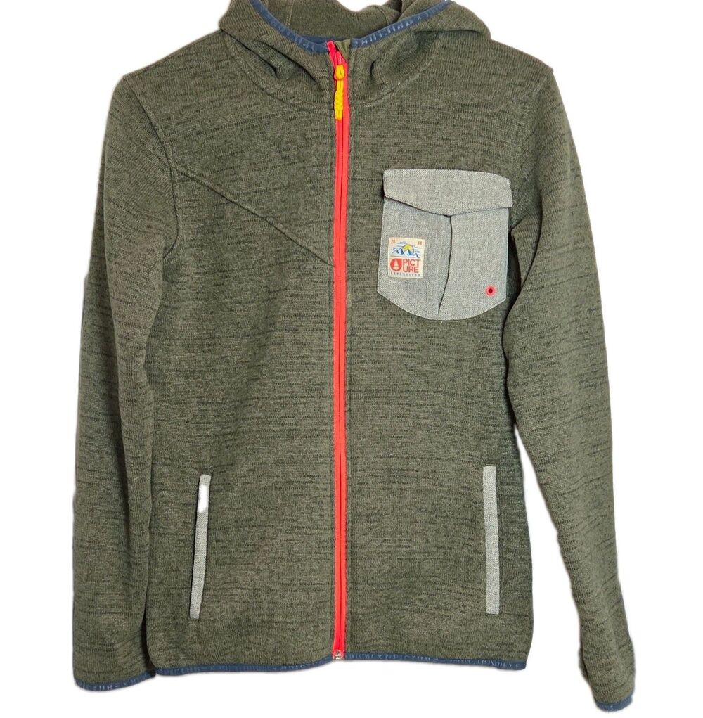 Picture Midlayer Full Zip Fleece Hoodie Jacket Womens XL Polartec Pockets